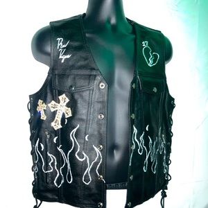 Jackboy Harley Leather Biker Vest